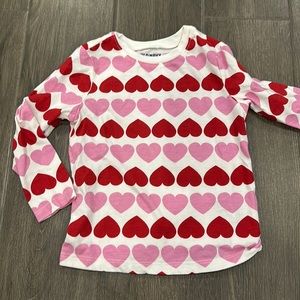 Long sleeve red and pink hearts